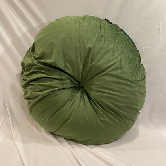 NWT Extra Large Round Velvet Pillows - Dog Beds, Floor Pillows Blue Green Orange - Picture 3 of 4